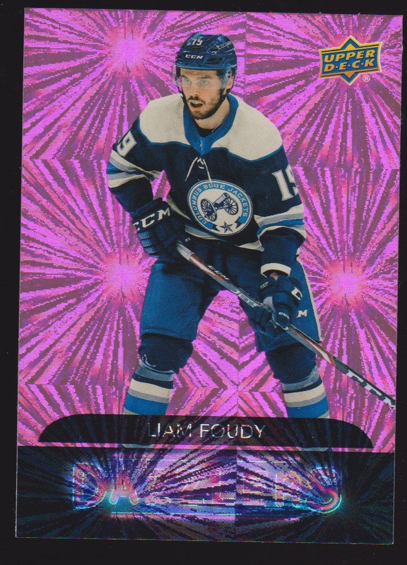 2020-21 Upper Deck Dazzlers Pink #DZ63 Liam Foudy (image for) 2020-21 Upper Deck Dazzlers Pink #DZ63 Liam Foudy